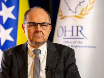 Высокий представитель по Боснии и Герцеговине Кристиан Шмидт на интервью Reuters в Сараево, Босния и Герцеговина, 10 октября 2023 года