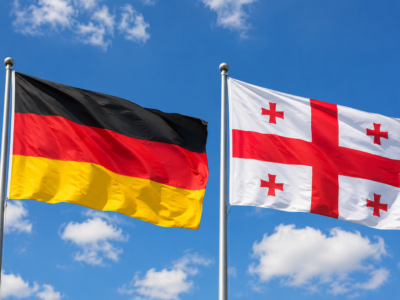 germania gruzia flagi flag новости Грузия-Германия, День независимости Грузии, Петер Фишер, посольство Германии, Спикер парламента, Шалва Папуашвили