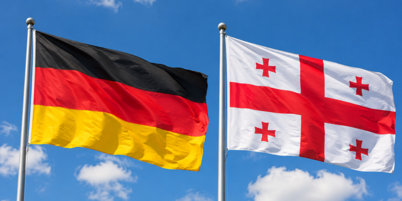 germania gruzia flagi flag новости Грузия-Германия, День независимости Грузии, Петер Фишер, посольство Германии, Спикер парламента, Шалва Папуашвили