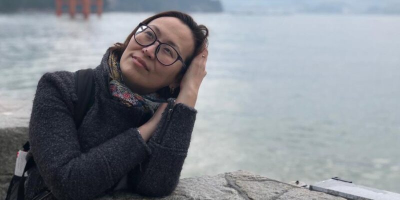 Айгуль Сайлыбаева во время рабочей поездки в Японию, 2019 год