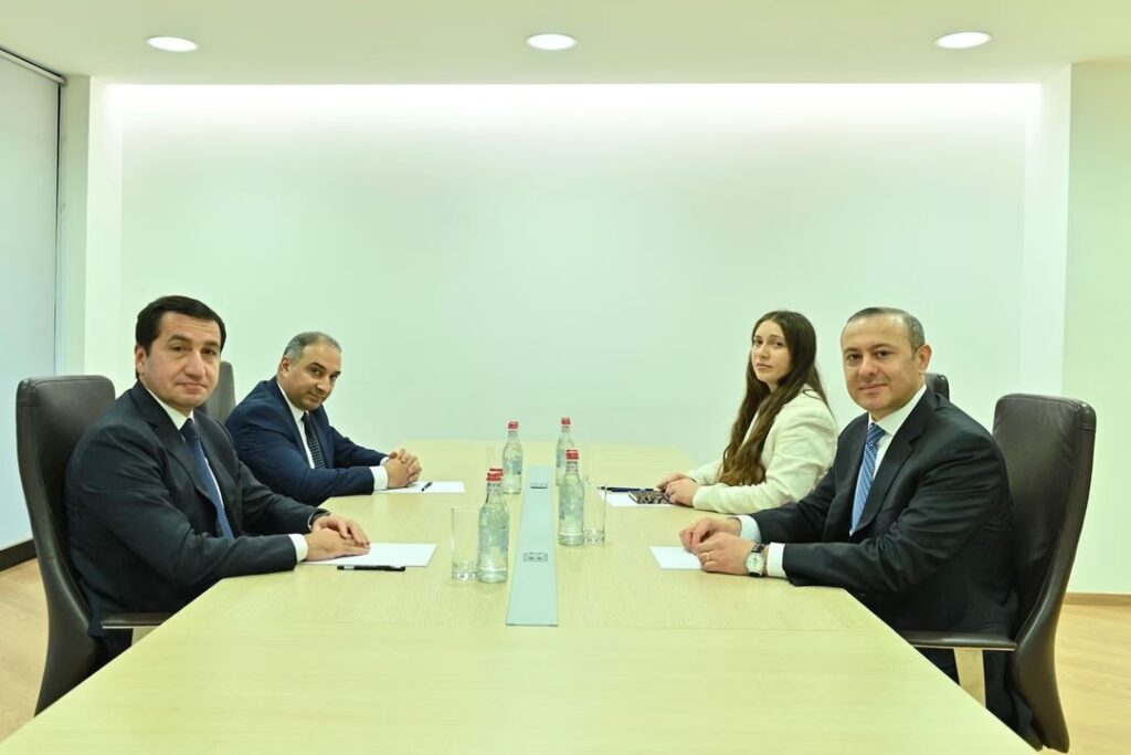 Azerbaijani Presidential Aide Visits Armenia in Historic First 1 hikmet hajiyev and armen grigoryan 20260615 101609 News