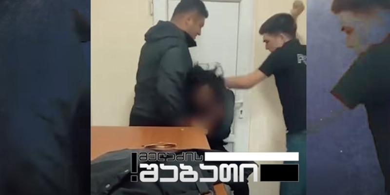 TV Pirveli показала кадры полицейского насилия. В МВД заявили о дискредитации 1 kadrebi новости TV Pirveli, МВД Грузии