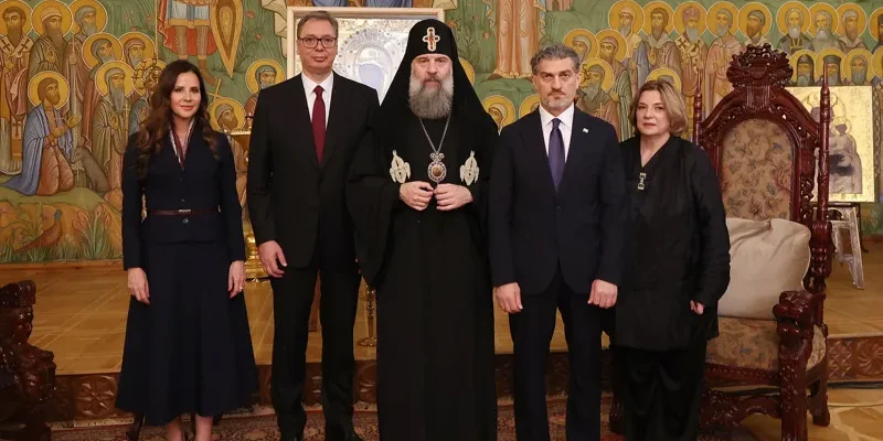 Президент Сербии встретился с Католикосом Шио III 1 prezidentebi patriarqi новости Александр Вучич, Католикос-Патриарх всея Грузии Шио III, президент Сербии