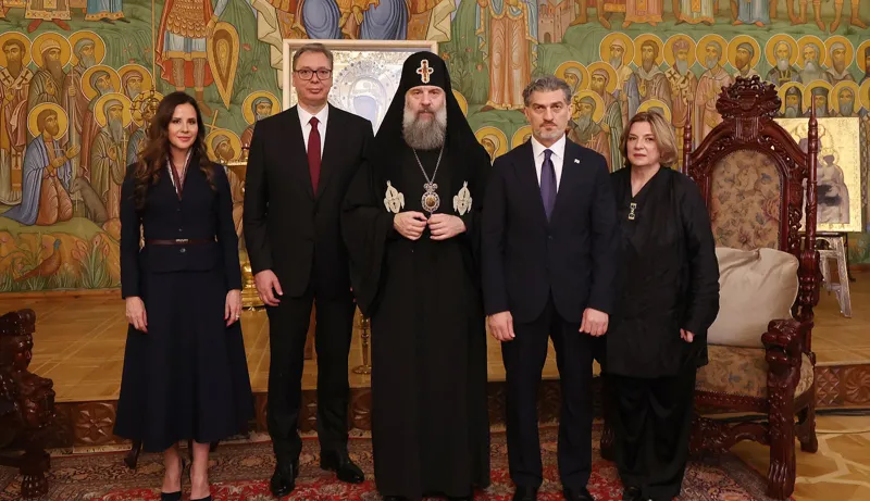 Президент Сербии встретился с Католикосом Шио III 1 prezidentebi patriarqi новости Александр Вучич, Католикос-Патриарх всея Грузии Шио III, президент Сербии