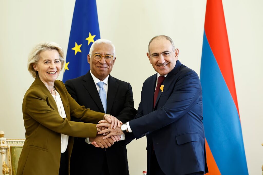 ursula von der leyen ant nio costa and nikol pashinyan 20260506 103914 новости OC Media, ЕС-Армения, Никол Пашинян, Урсула фон дер Ляйен
