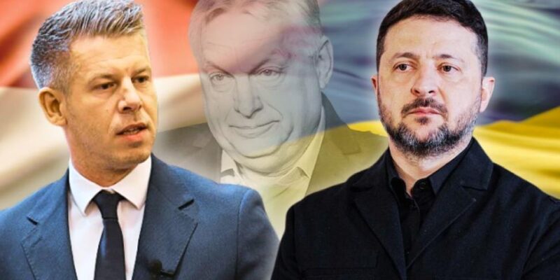 Окно возможностей закрывается? Как изменились отношения между Украиной и Венгрией после ухода Орбана 1 Коллаж - Мадьяр и Зеленский на фоне флагов Украины и Венгрии и полупрозрачного изображения Орбана