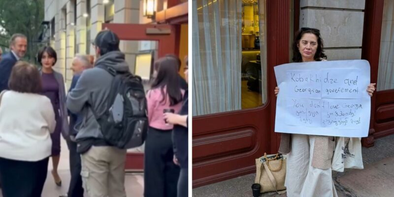 "Aren't You Ashamed?": Georgian Emigrants Stage Protest Against Bochorishvili in New York 1 image 2026 09 24 08 15 42 1 News